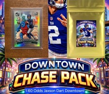 Gold Chase Pack Break New York Giants 2025 Optic Football Jaxson Dart Downtown