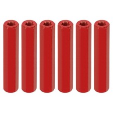 M3 Hex Nuts 6pcs M3 Threaded Spacers Aluminum 30mm L Female Metal Spacers Red