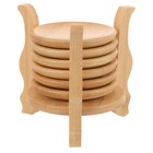 1 Set Bambus Untersetzer hitzebeständiger Untersetzer Esstisch Coasters Cup