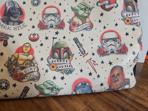 Awesome Large Star Wars Tattoo Characters Tote Bag From Loungefly - Picture 4 of 14