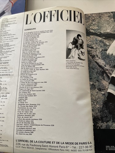 L'OFFICIEL DE LA COUTURE ET DE LA MODE DE PARIS N° 594 / 1972 Spécial Haute Cou - Picture 5 of 11