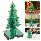 Flashing LED Christmas Tree Kit 37 LEDs Plastic Material Approx 6 x 6 x 13.6 cm
