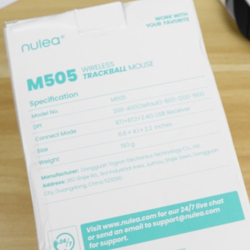 Nulea M505 Wireless Ergonomic Trackball Mouse, Rechargeable, Bluetooth NO DONGLE - Picture 13 of 13