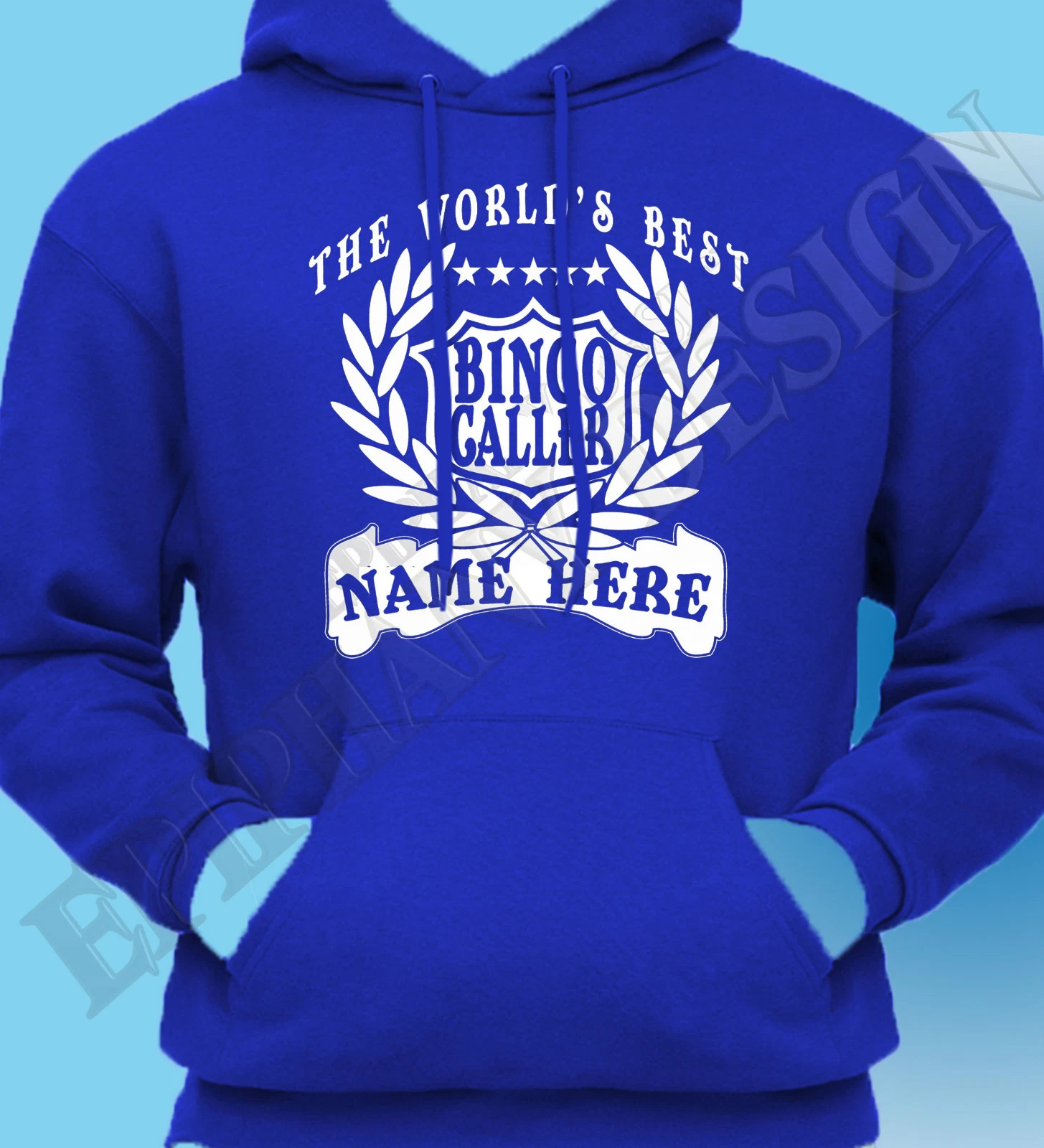 Bingo Caller Personalised Hoody Unisex Cut Various Colours Hoodie Sizes Gift