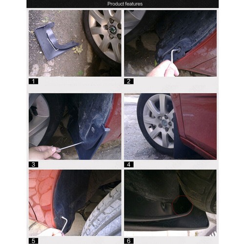 4pcs Heavy Duty Molded Splash Mud Flaps Guards Fenders For Mercedes-Benz V260 - Picture 5 of 6