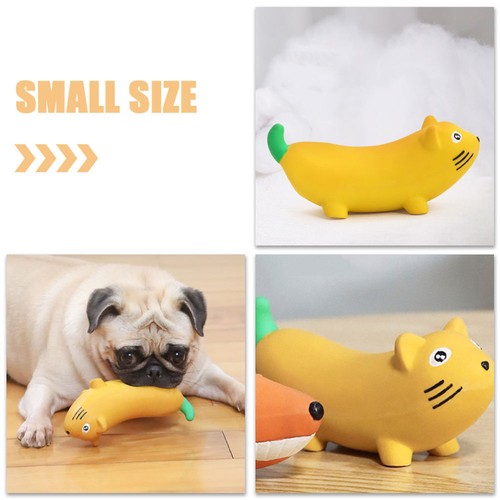 Dog Squeaky Chewing Toy Puppy Molar Toy Banana Cat Shaped Teeth Grinding Toy - Bild 7 von 12