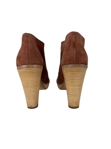 Cole Haan Rust Brown Leather Hi Heel Ankle Boots UK 4.5 | EUR 37.5 | US 6.5 B - Picture 6 of 9
