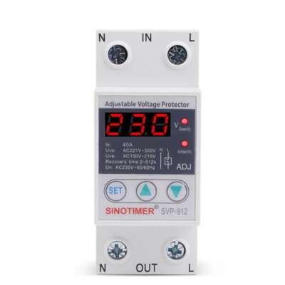 LED Display SVP-912 40A Din Rail 230V Adjustable Overvoltage Underclamp 1838-