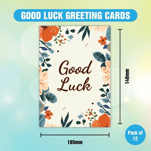 Pack 12 24 Good Luck Cards Folding Style Multi Pack A6 Size with Envelopes - Picture 2 of 26