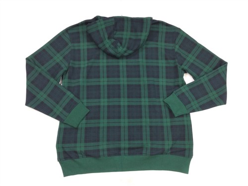 Polo Ralph Lauren Big Pony Leder Patch grün & schwarz Buffalo Check Hoodie XLT - Bild 10 von 12