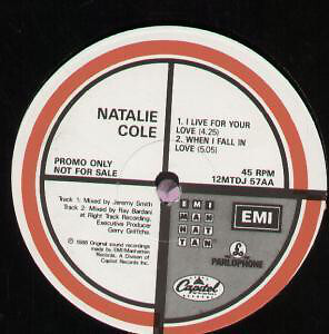 Natalie Cole - I Live For Your Love (12", Promo) - Picture 1 of 1