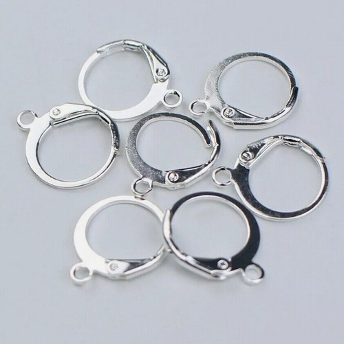 Lot Round Leverback Earwires Stainless Steel Lever Ear Wires Earring Findings - Picture 8 of 15