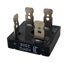 ☀️KBPC2506 Panel Mount Bridge Rectifier, Single Phase 600 V, 25 A, 4 Pins, 1.2 V