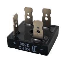 ☀️KBPC2506 Panel Mount Bridge Rectifier, Single Phase 600 V, 25 A, 4 Pins, 1.2 V