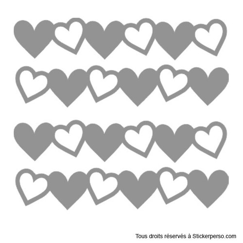 * 4er Set Stickerfriese Herzen - 12 Farben zur Auswahl * - Bild 14 von 14