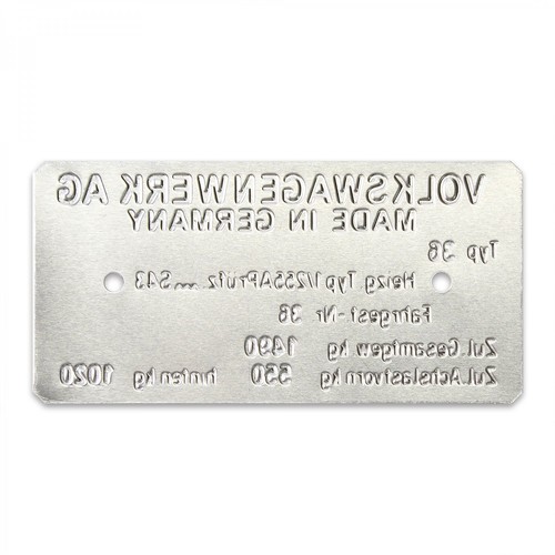 Fits Volkswagen Squareback Type 361 Made in Germany Data Data Information Plate - Picture 6 of 6