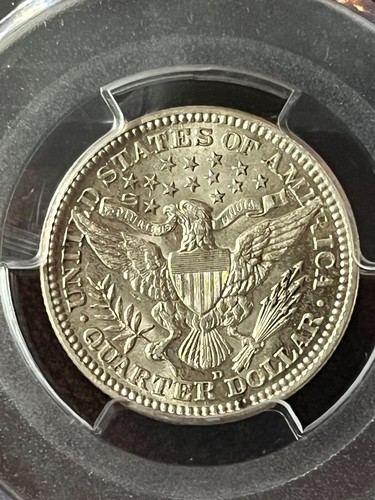 1916-D Barber Quarter PCGS AU58 Cert # 26393277 - Picture 3 of 4