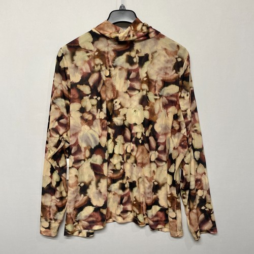 NWT Eloquii Women Long Sleeve Blouse Top Shirt Size 30/32 Floral B336 -26 - Picture 12 of 16