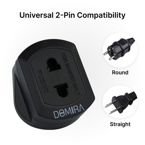 2 To 3 Pin Shaver Plug Adaptor Shaving Toothbrush Adapter Epilators Bathroom UK - Picture 9 of 18