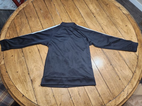 Adidas Youth Boys Size 7 Track Jacket Full Zip Up Black - Picture 2 of 4