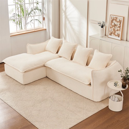Sofa 3 Seater for Living Room Oversized Comfy Sofa L-Shape Sofa Couch w/Chaise - Picture 2 of 7