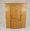 antique victorian pine armoire, wardrobe, dresser, closet, scotland 1880, b2031