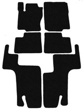 Schwarz Fußmatten Velour für Mercedes GLS X166 2015-2019 3 Sitzreihen Autoteppic