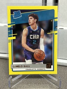 LaMelo Ball 2020-21 Donruss Yellow Flood Parallel Rated Rookie Card #202 RC