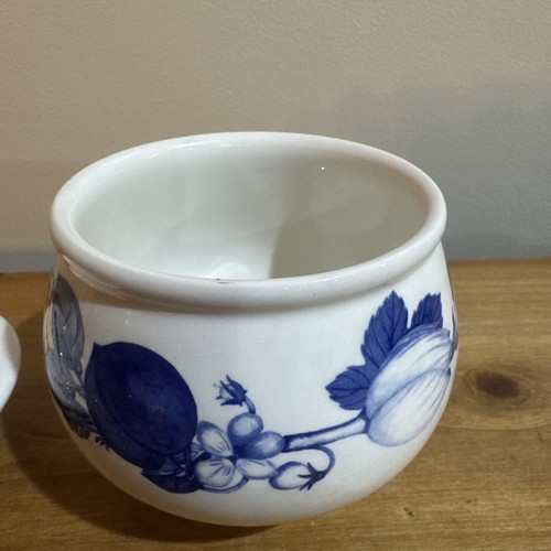 Vintage Portmeirion Harvest Blue Sugar Bowl Lidded - Picture 7 of 7