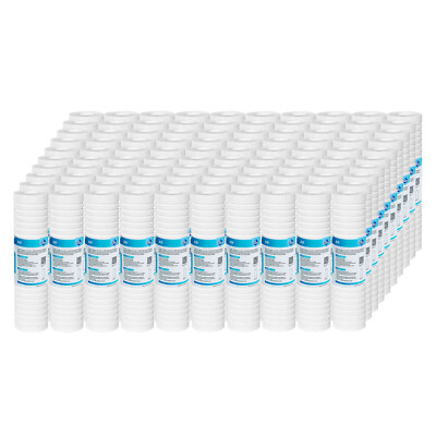 Grooved Sediment Water Filter Replacement Household 10x2.5'' 0.5/1/5 Micron 100PK
