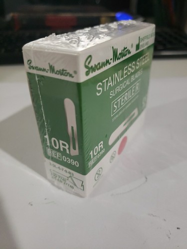 10R sterile chirurgische Klingen, Edelstahl [einzeln verpackt, Box mit 100] - Bild 1 von 2