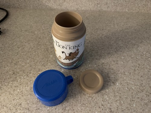 Vintage 90’s Disney Lion King Hakuna Matata Simba Lunchbox Aladdin Thermos - Picture 4 of 4