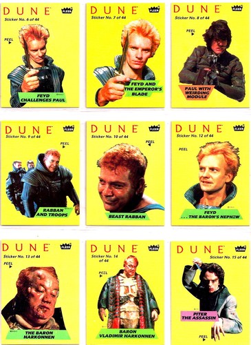1984 DUNE TRADING CARD SET Complete Set W/ Stickers SCENES FROM THE MOVIE STING - Picture 2 of 2