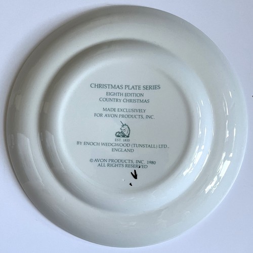 Plato de Navidad Avon 1980 "Navidad Country" Vintage Coleccionable - Imagen 2 de 5