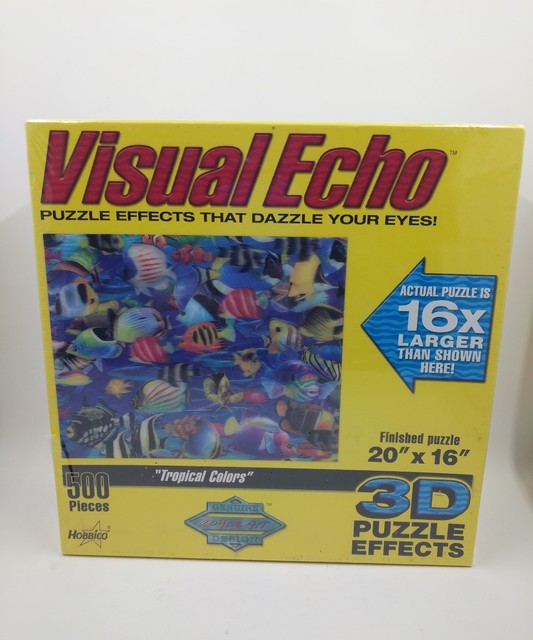 3d puzzle visual echo tropical colors fish 500 pcs 20 x16 mcclure
