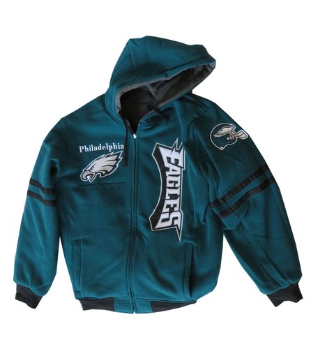 Mens Phildelphia Eagles Reversible Polyester Hoodie - Picture 3 of 4