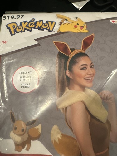 Pokémon Eevee Costume 3 Three Piece Accessory Kit Halloween Costume One Size - Picture 2 of 3