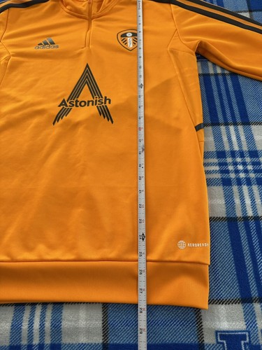2022-23 Leeds United Player Issue 1/4 Zip Hoodie Jacke Herren Small S Orange Oj - Bild 7 von 7