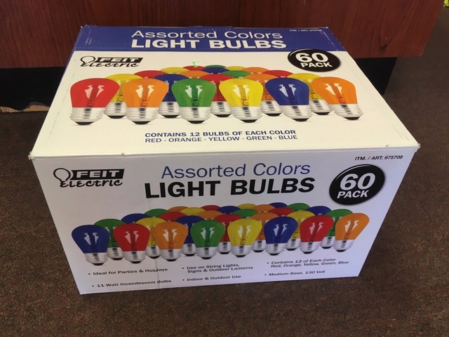 New Feit Electric Orted Colors Light Bulbs 60 Packs 12 Of 5 New Feit Electric Orted Colors Light Bulbs 60 Packs 12 Of 5 Save