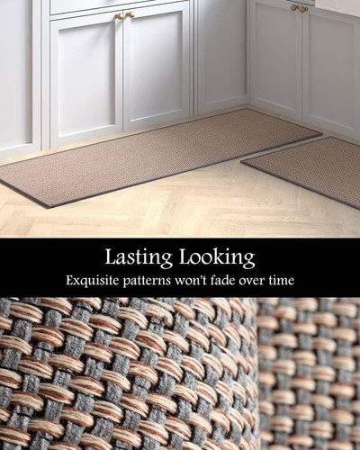 MontVoo Kitchen Rugs and Mats Washable [2 PCS] Non-Skid Natural Rubber Kitche... - Bild 6 von 6