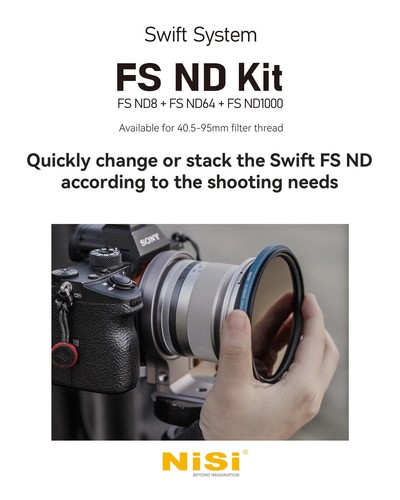 Nisi Swift System FS ND8 & ND64 & ND1000 kit obiettivo fotocamera filtro 67/72/77/82 mm - Foto 3 di 5