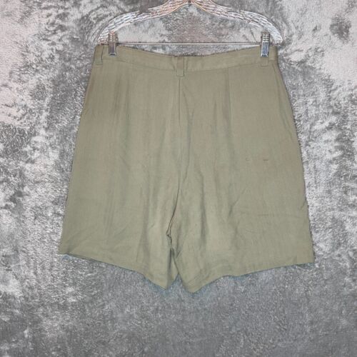 Tommy Bahama Women Classic Old Money 100% Silk Relaxed High Rise Shorts 14 Green - Picture 2 of 11