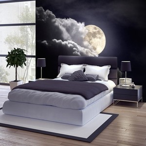tapete schlafzimmer, fototapete vlies mond - tapete tapeten fototapeten für schlafzimmer, Design ideen