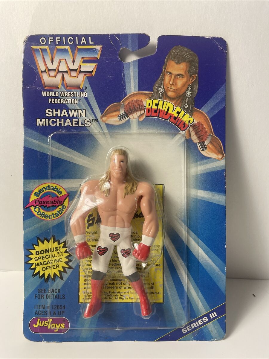 1996 WWF Just Toys Shawn Michaels Bend-ems Wrestling Figure 1996 WWF Just Toys Shawn Michaels Bend-ems Wrestling Figure