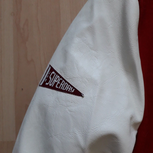 Superdry College Varsity Bomber Jacket Women’s UK 8 Retro Casual Preppy Coat - Picture 4 of 11