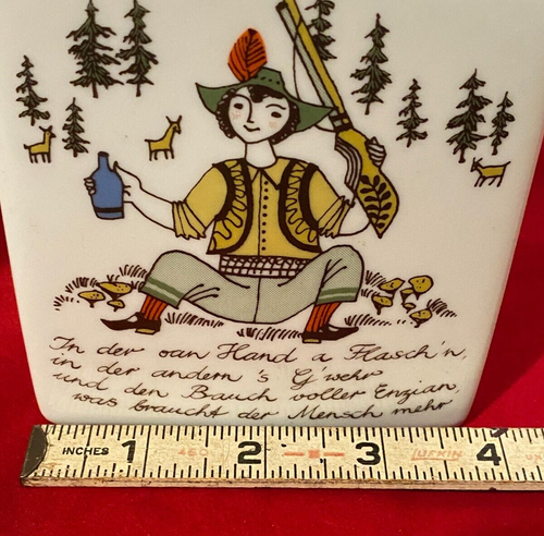Vintage ALTENKUNSTADT PORCELAIN ode to the HUNTER & LOVERS FLASK "RARE" - Picture 20 of 22
