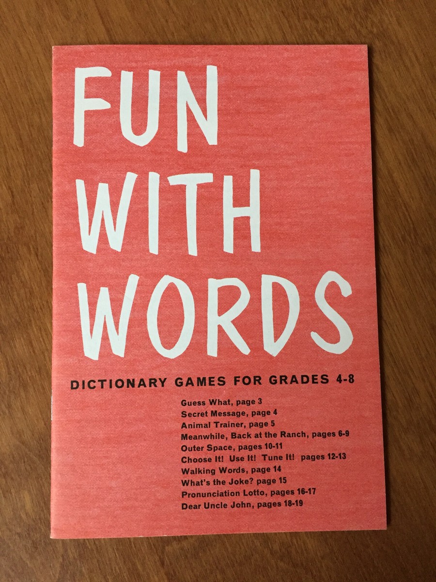 66‐⑩DWE Fun With Words/Fun and Games Fun With Words Dictionary Games For Grades 4-8 -- Vintage