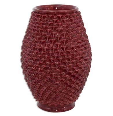 Zapfen Sizilien Vase Fass Blumen Keramik Handarbeit Ornament Vasen Italienische - Bild 1 von 4