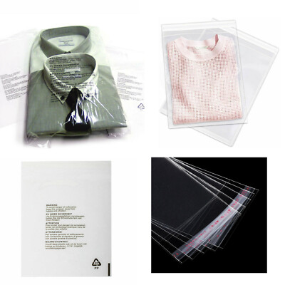 Sacs Vêtements Transparents Autocollants - Pour T-shirts, Habits, Rangement Pratique