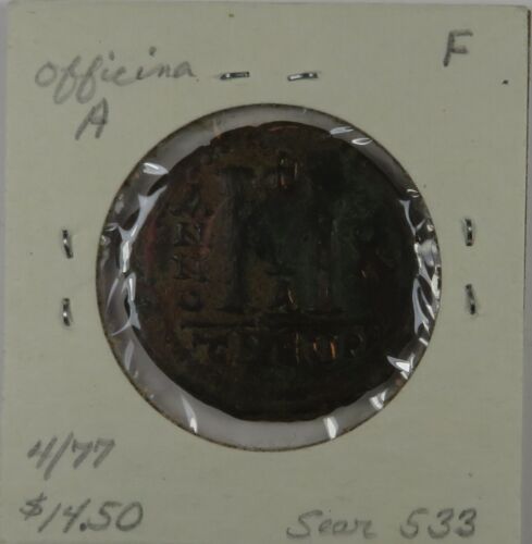 C1082 Turkey, Byzantine, AE Follis, Maurice Tiberius, 591-2 AD, Theoupolis Mt D - Picture 2 of 4